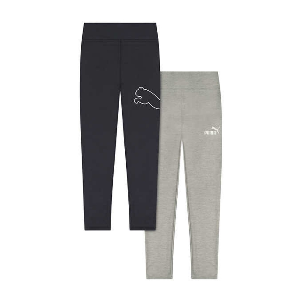 Puma Girls Plush Back Leggings, 2-pack